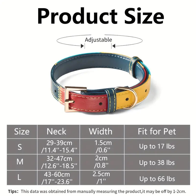 Three Color Adjustable Soft Dog Collar
