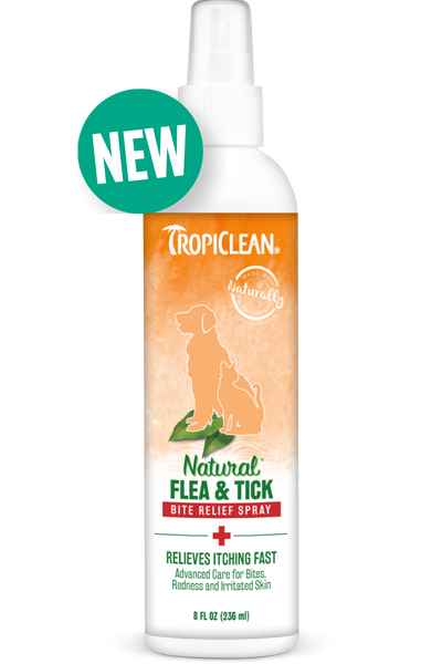 TropiClean Natural Flea And Tick Bite Relief Spray