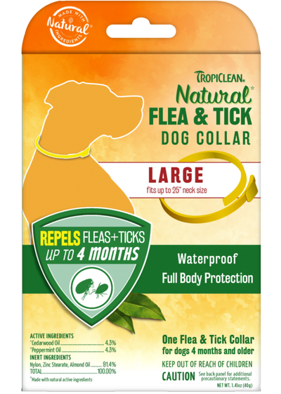 TropiClean Natural Flea And Tick Dog Collar - Large