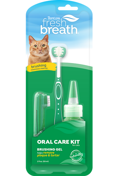 TropiClean Fresh Breath Oral Care Kit For Cats