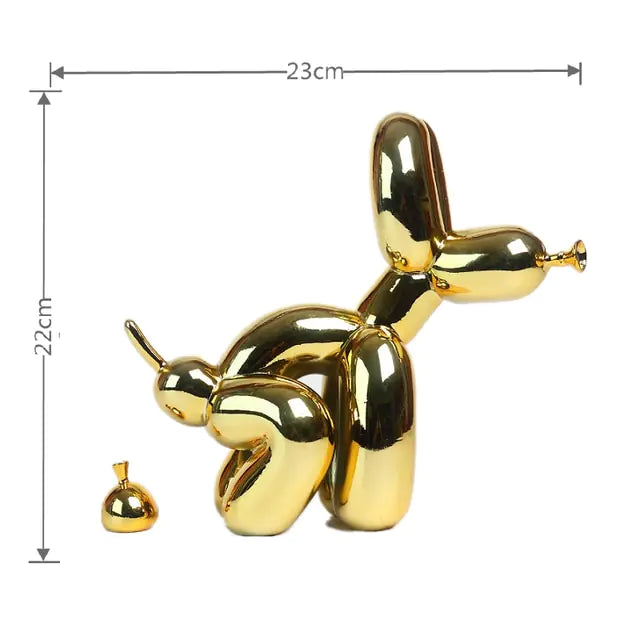 Balloon Dog Doggy Poo Statue