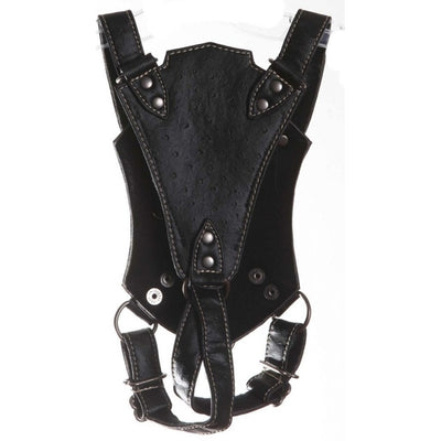 Duke & Dutchess Black Vegan Leather Dog Harness