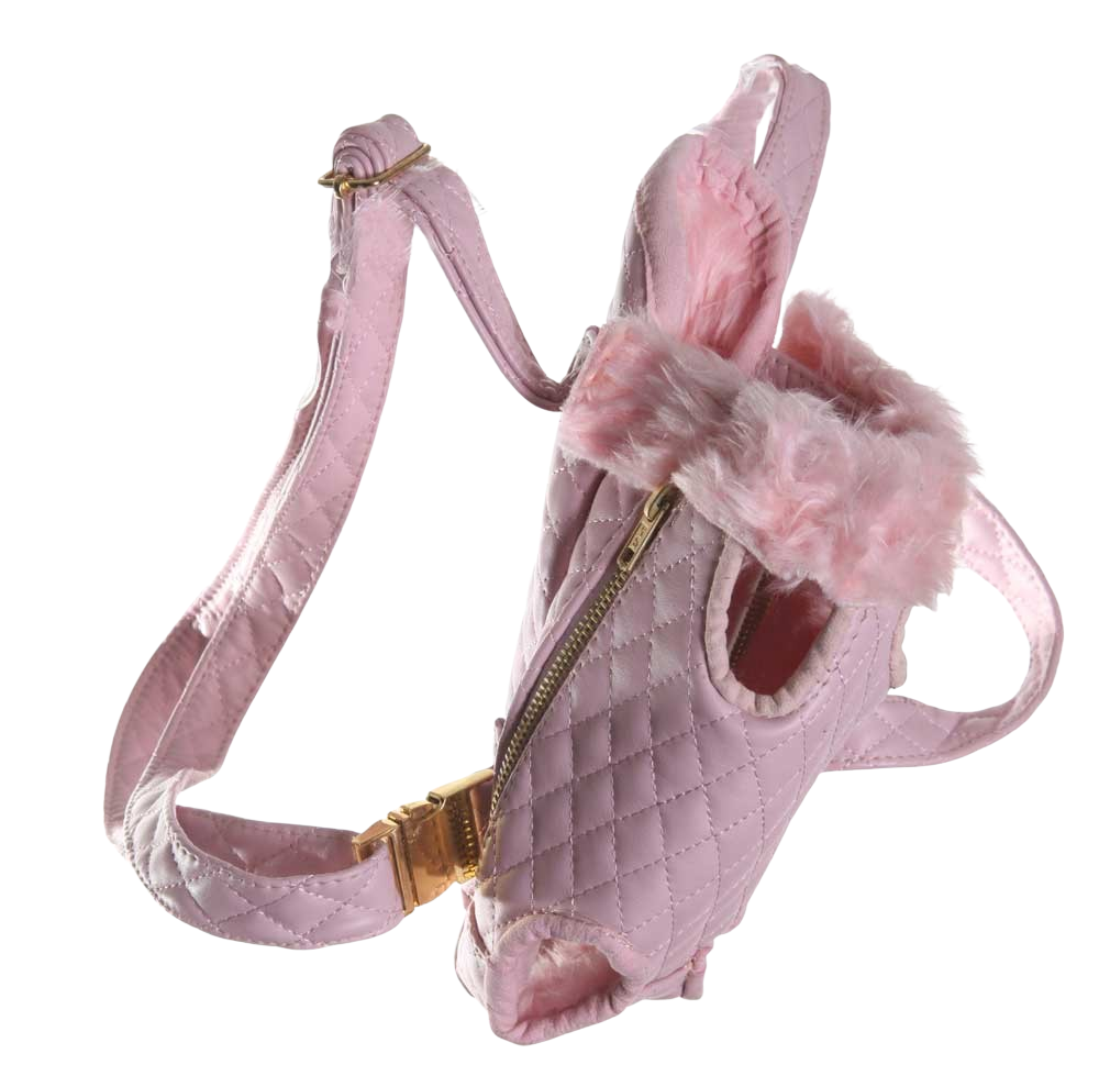Duke and Dutchess Vegan Leather Pink Bagpack For Dogs
