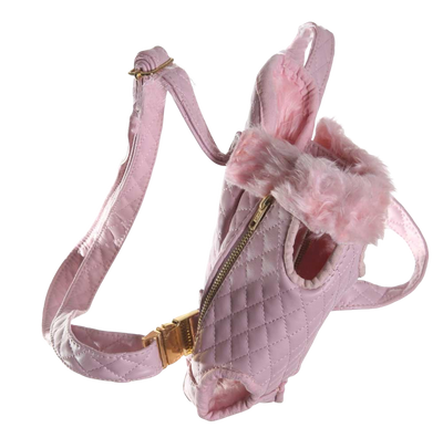 Duke and Dutchess Vegan Leather Pink Bagpack For Dogs