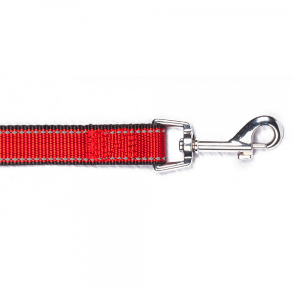 Bark Appeal Reflective Trim 5-ft Dog Leash Color Red
