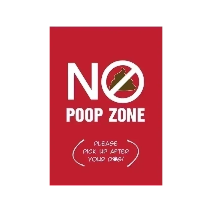 Dog Speak Garden Flag Design NO Poop Zone