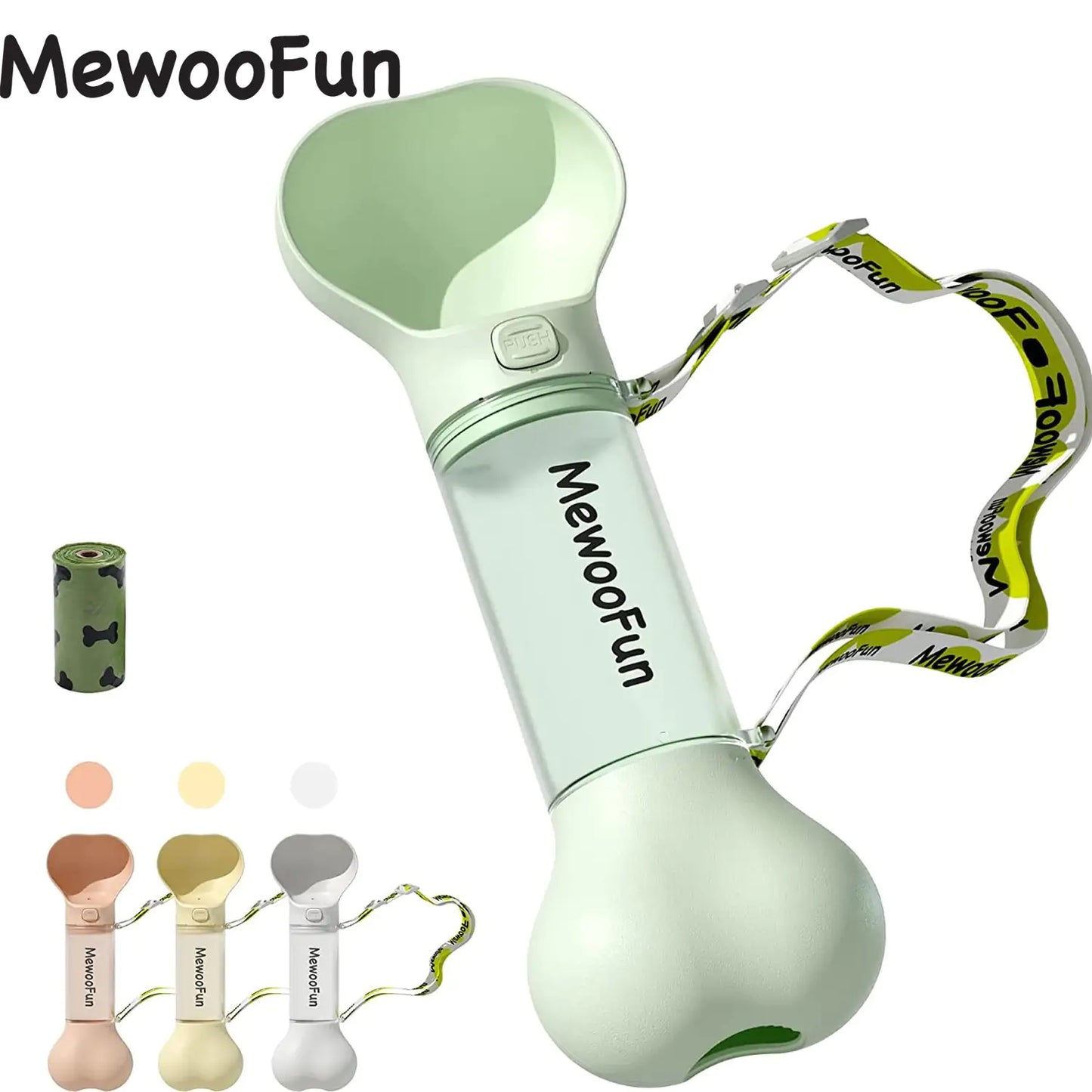 Leak Proof Water Bottle with Poop Bag dispenser