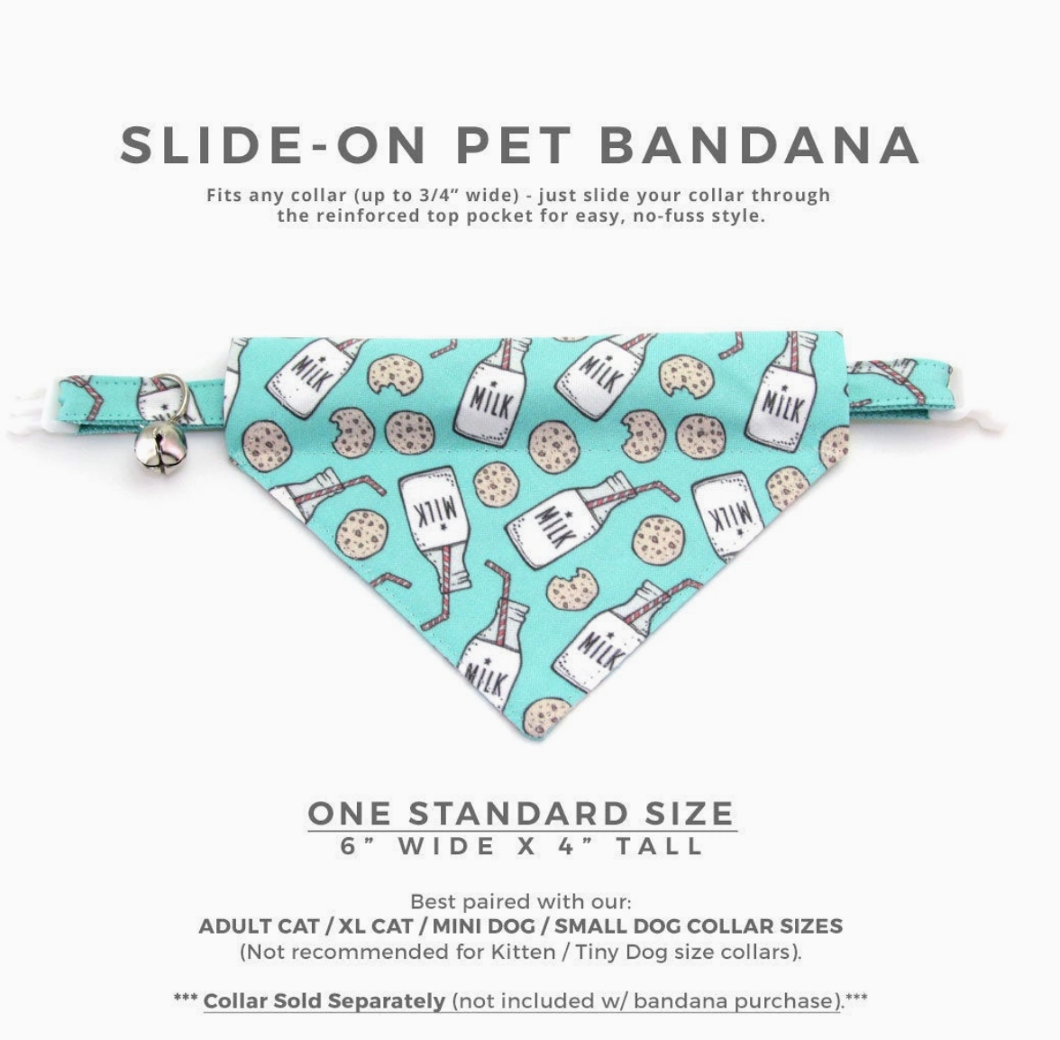 Cookies and Milk - Bandana For Cat + Small Dog