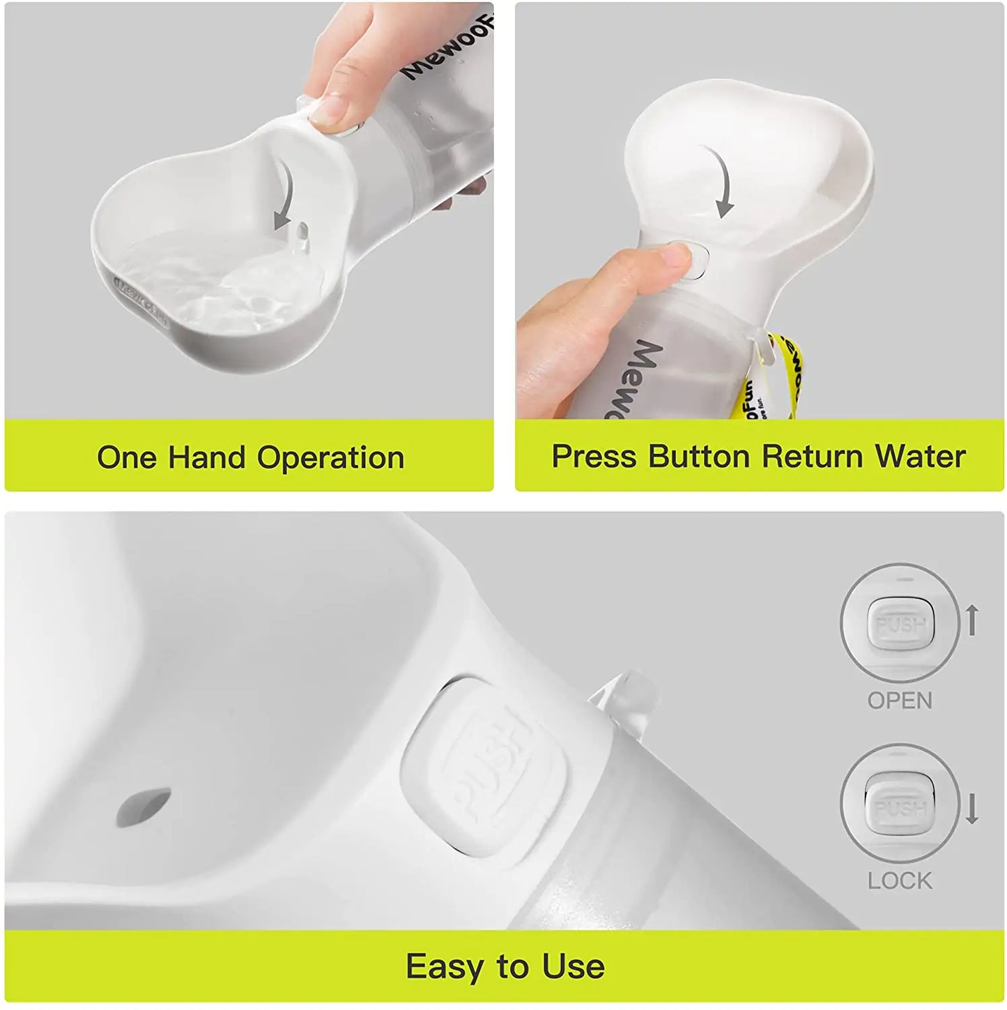 Leak Proof Water Bottle with Poop Bag dispenser