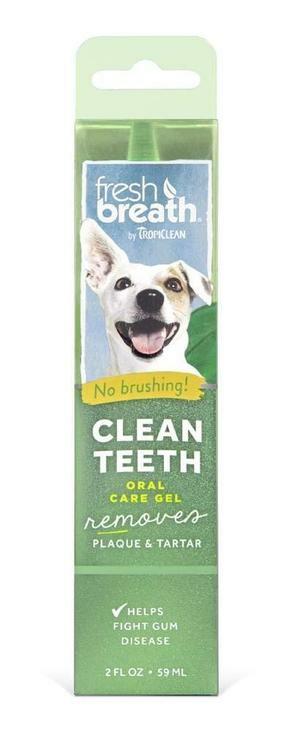 TropiClean Fresh Breath Clean Teeth Oral Dog Care Gel, 2oz