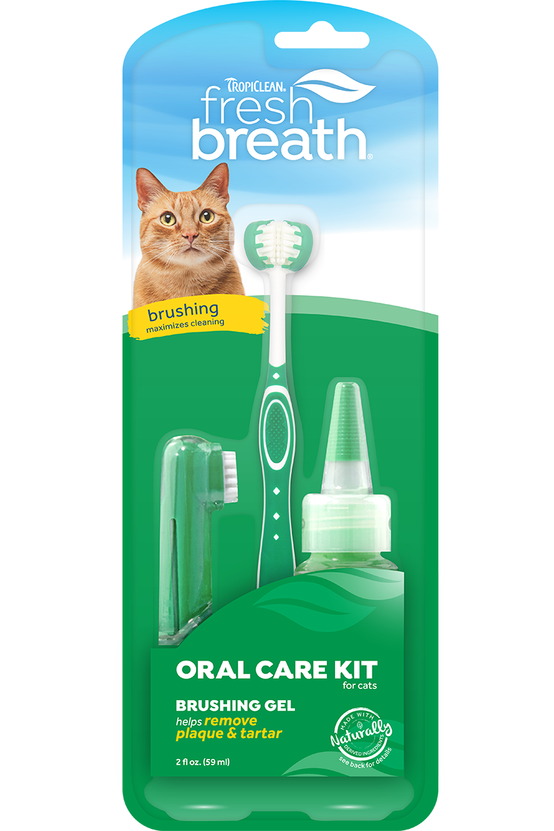 TropiClean Fresh Breath Oral Care Kit For Cats