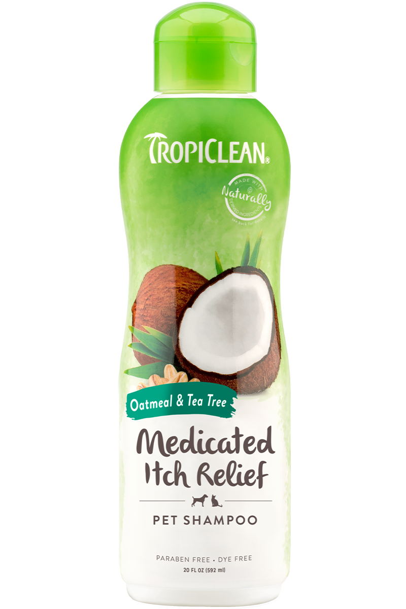 TropiClean Medicated Itch Relief Oatmeal & Tea Pet Shampoo, 20oz