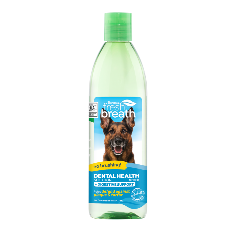 TropiClean Fresh Breath Dental Health Solution + Digestive Support For Dogs