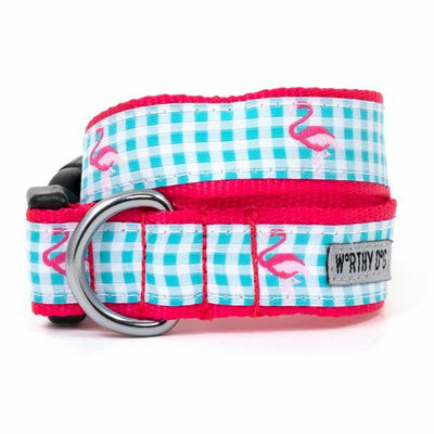 Gingham Flamingos Collar