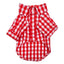 Fabdog Plaid Button Down Dog Shirt Color Red