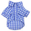 Fabdog Plaid Button Down Dog Shirt Color Blue