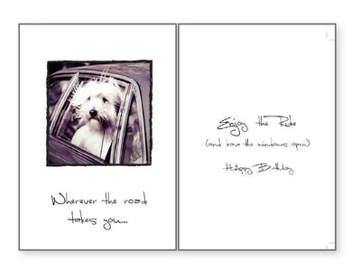 Birthday Pet Greeting Card - Wherever The Road...