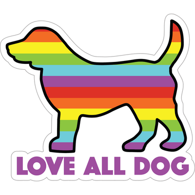 Love All Dog Decal