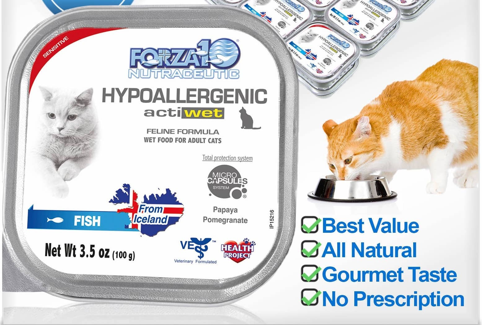 Forza10 Actiwet Hypoallergenic Canned Cat Food Fish Flavor