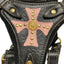 Duke and Dutchess Black Pink Suede Cross Vegan Leather And Suede Dog Harness 