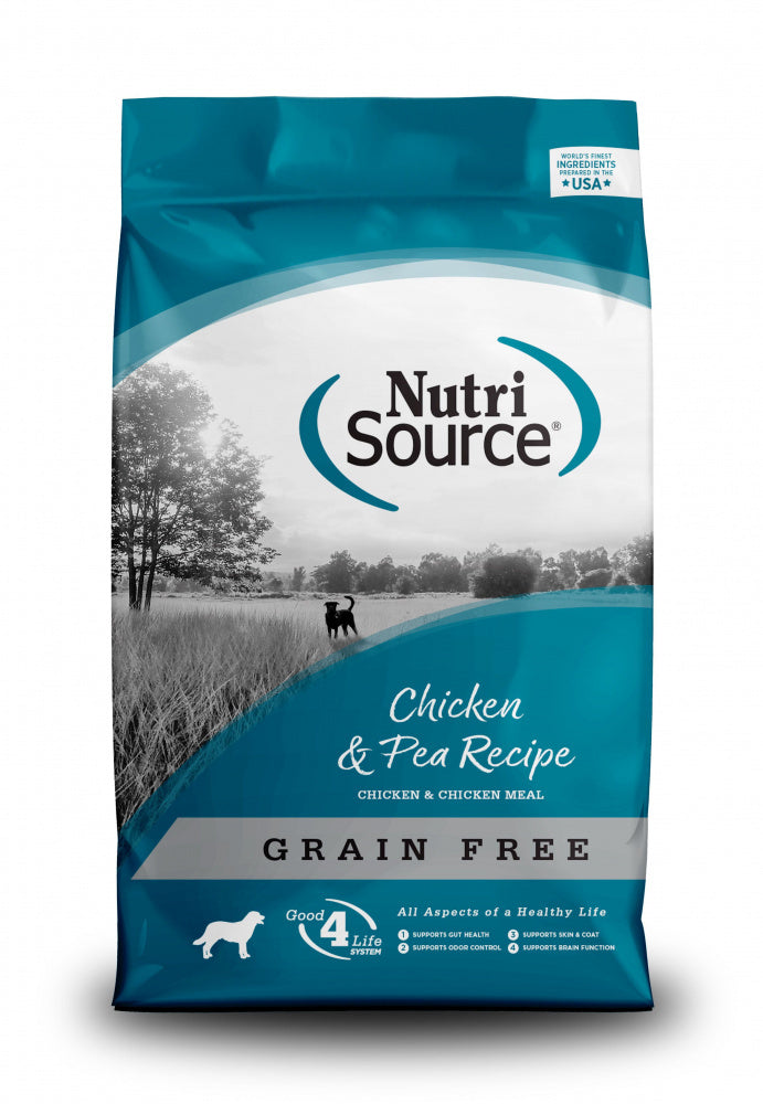 NutriSource Dog Dry Chicken And Pea Recipe - Grain Free