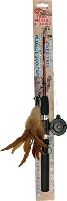 Ethical Pet Fishing Rod n Reel Kitty Teaser One Size