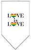 Love Is Love Rainbow Heart Pride Pet Bandana