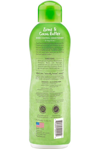 TropiClean Lime And Cocoa Shed Control Pet Conditioner