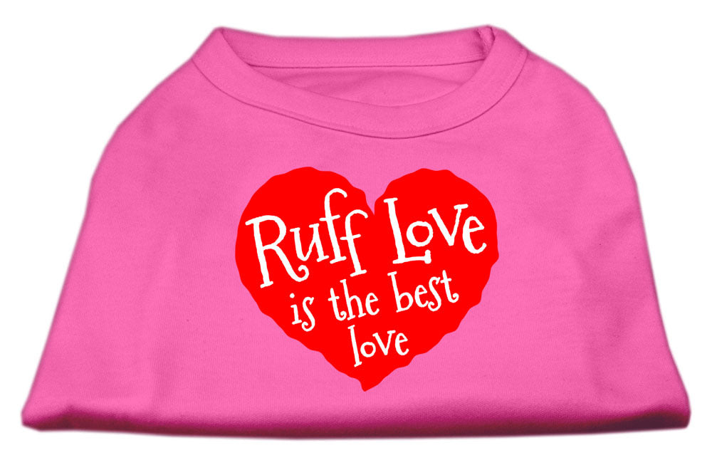 Ruff Love Is The Best Love Pet T-Shirt Size LG