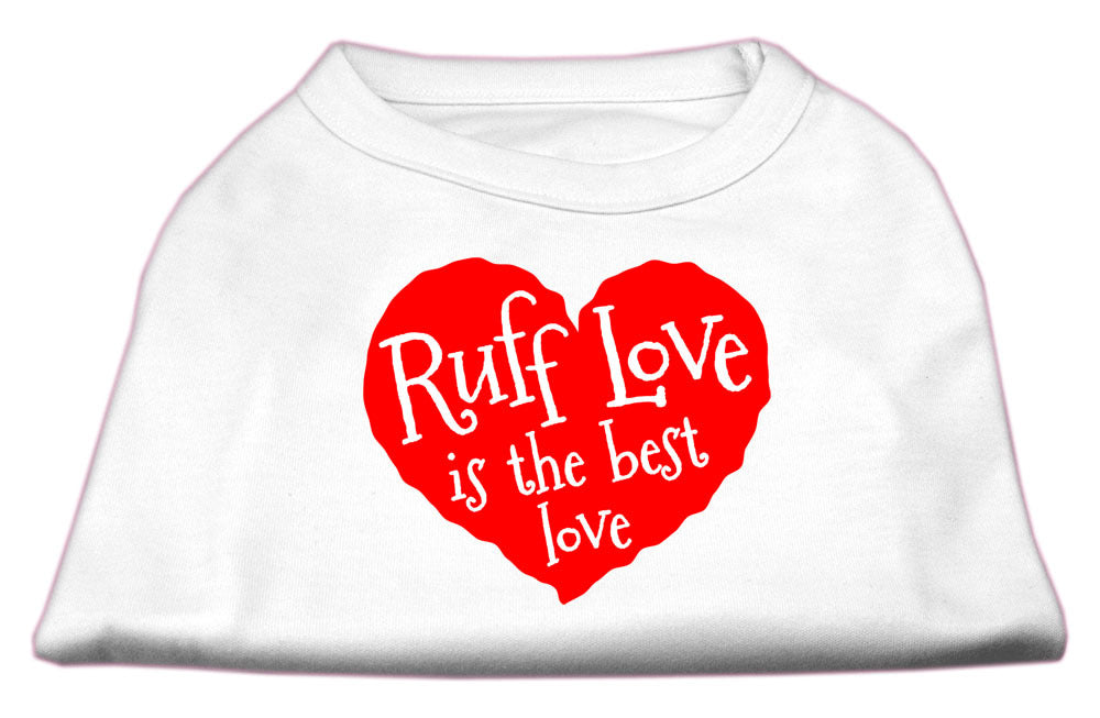 Ruff Love Is The Best Love Pet T-Shirt Size SM