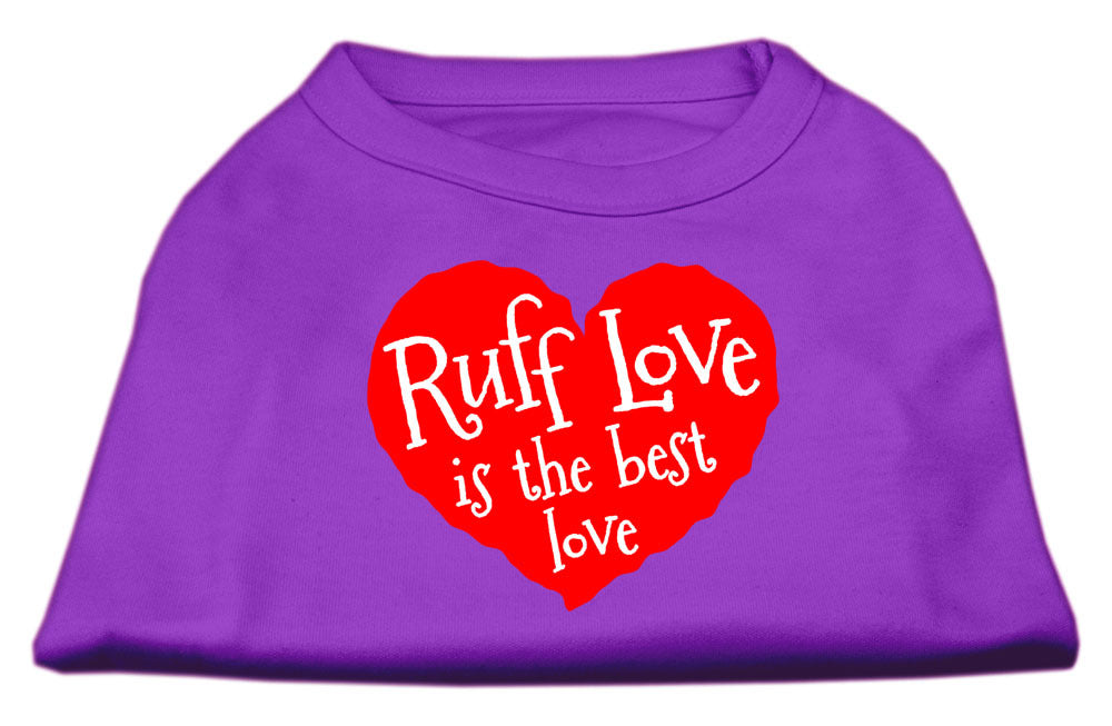 Ruff Love Is The Best Love Pet T-Shirt Size XS