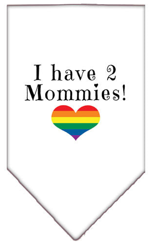 I Have 2 Mommies Rainbow Heart Pride Pet Bandana