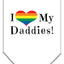 I Heart (Love) My Daddies Pride Rainbow Heart Pet Bandana