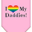 I Heart (Love) My Daddies Pride Rainbow Heart Pet Bandana Size LG