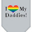 I Heart (Love) My Daddies Pride Rainbow Heart Pet Bandana Size LG