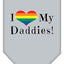 I Heart (Love) My Daddies Pride Rainbow Heart Pet Bandana Size SM