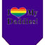 I Heart (Love) My Daddies Pride Rainbow Heart Pet Bandana Size SM