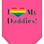 I Heart (Love) My Daddies Pride Rainbow Heart Pet Bandana Size SM