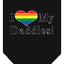 I Heart (Love) My Daddies Pride Rainbow Heart Pet Bandana Size LG