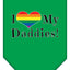 I Heart (Love) My Daddies Pride Rainbow Heart Pet Bandana Size LG