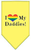 I Heart (Love) My Daddies Pride Rainbow Heart Pet Bandana Size SM