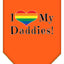 I Heart (Love) My Daddies Pride Rainbow Heart Pet Bandana Size SM