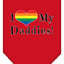 I Heart (Love) My Daddies Pride Rainbow Heart Pet Bandana Size SM