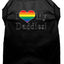 I Heart (Love) My Daddies Pride Rainbow Heart Dog T-Shirt Size LG