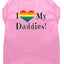 I Heart (Love) My Daddies Pride Rainbow Heart Dog T-Shirt Size LG