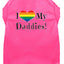 I Heart (Love) My Daddies Pride Rainbow Heart Dog T-Shirt Size LG