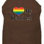 I Heart (Love) My Daddies Pride Rainbow Heart Dog T-Shirt Size MD