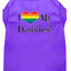 I Heart (Love) My Daddies Pride Rainbow Heart Dog T-Shirt Size SM