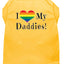 I Heart (Love) My Daddies Pride Rainbow Heart Dog T-Shirt Size XS