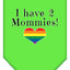 I Have 2 Mommies Rainbow Heart Pride Pet Bandana Size Small